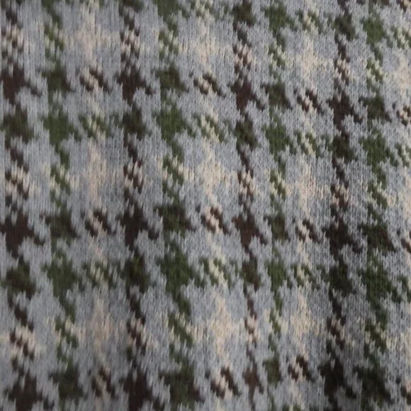 Heavy Wool Blend Houndstooth Button-Up Cardigan | xl - extra large | V-Neck - Picture 15 of 15